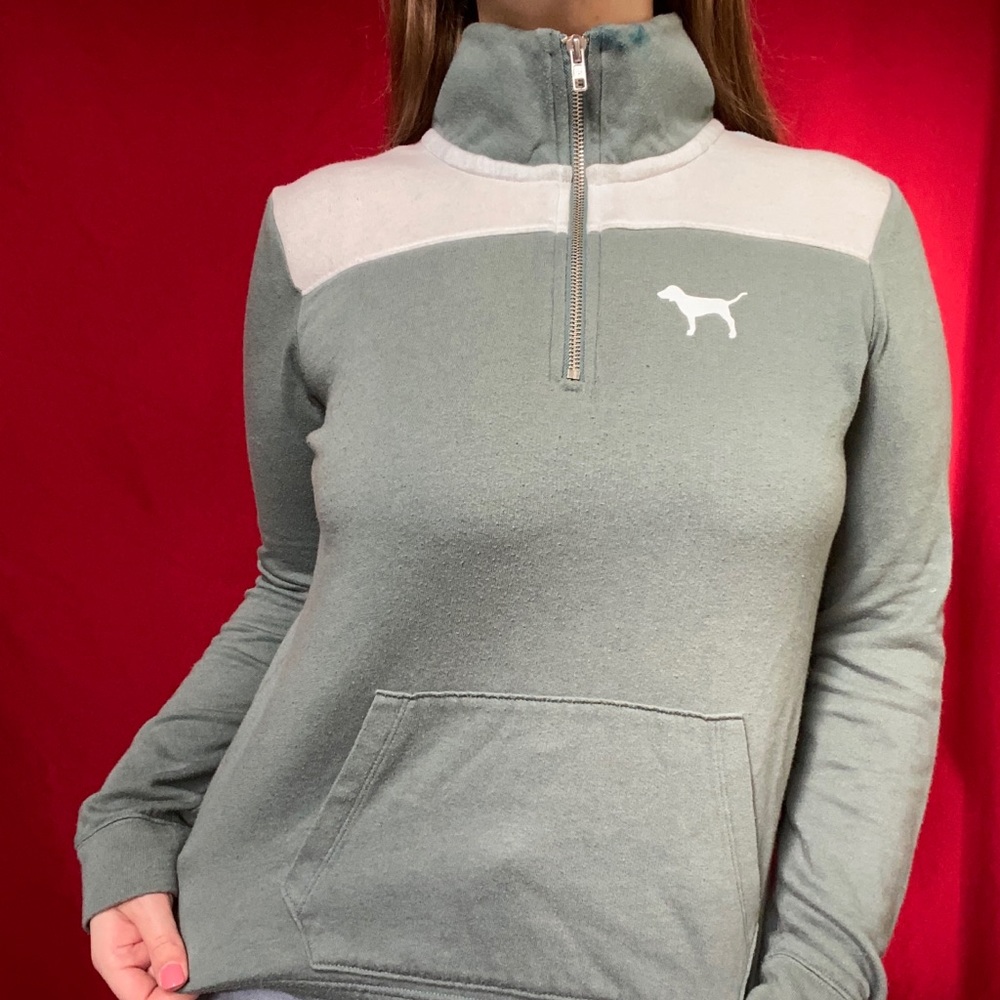 PINK quarter zip pullover